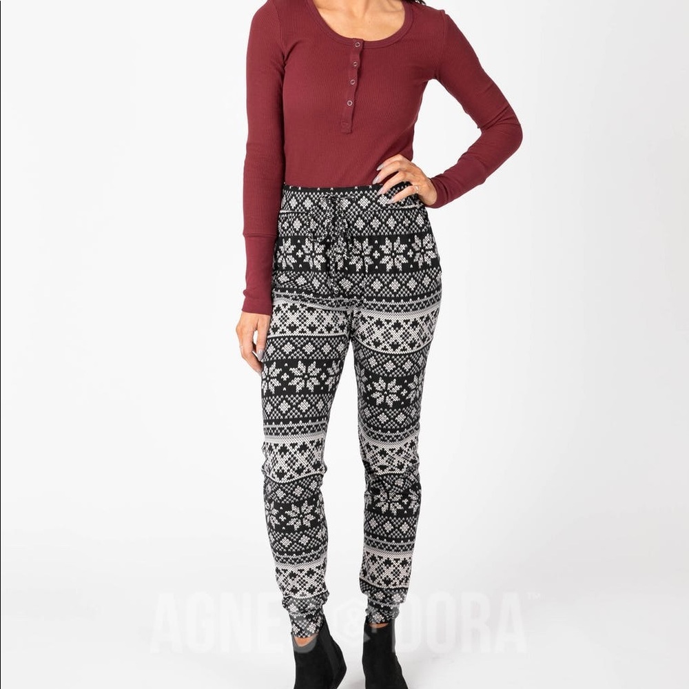 Jogger Alpine Fairisle - Black